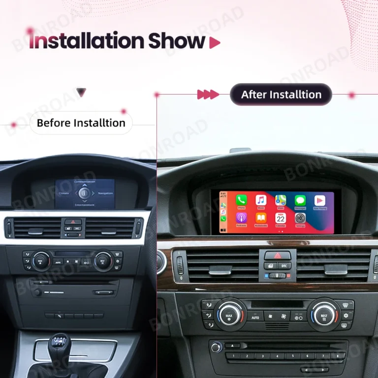 BONROAD CarPlay Screen Radio Android Auto Multimedia Player per BMW 5/3 Serie E60/E61/E62/E63/E90/E91/E92/E93/M3 CCC Mask CIC