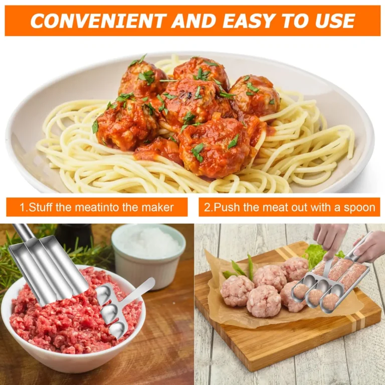 Macchina per polpette in acciaio inossidabile con cucchiaio antiaderente per polpette per utensili pratici da cucina fatti in casa facili