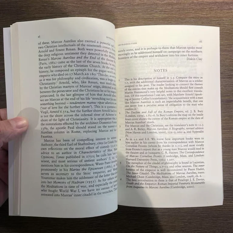 Meditazioni di Marcus Aurelius in libro in brossura inglese