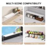Armadietto a Specchio, Organizzatore Sospeso Sotto il Ripiano del Mobile da Bagno, Porta Cosmetici e Prodotti per la Cura della Pelle