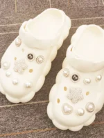 16 pezzi di perline di lusso ciondoli per scarpe fibbie in ABS bling decorazione gioielli con strass fai da te spille per zoccoli accessori adatti sandali da donna regali