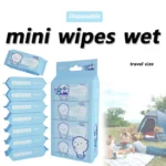 64 pezzi monouso super mini salviette umidificate portatile piccolo pacchetto estrazione salviette per la pulizia delle mani e della bocca materiale scolastico per la casa