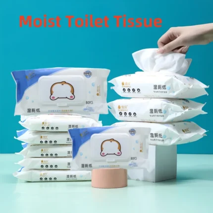 80 pezzi/confezione, carta igienica bagnata, per uomini e donne per pulire le loro parti intime, pulire i glutei, toilette antibatterica bagnata