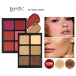IMAGIC Scatola di carta a 12 colori Piatto per fard e piastra per correttore Crema multicolore Contorno e tavolozza di evidenziatori Trucco Blush Viso