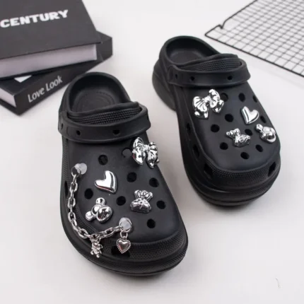 Set di 9 Charm Estivi per Scarpe, Decorazioni Fai-da-Te in Acrilico a Forma di Farfalla e Orso per Zoccoli