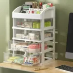 1pc cassetto organizzatore per trucco scatola di immagazzinaggio per trucco in plastica di grande capacità porta rossetto scatola di immagazzinaggio per forniture per ufficio di grande capacità