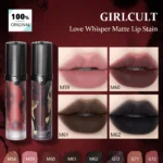 Girlcult Love Whisper Matte Lip Stain, Texture Velluto Opaca, Leggero Non Essiccazione, Finitura Opaca Soft-Focus, Looks Trucco Edgy, Regalo