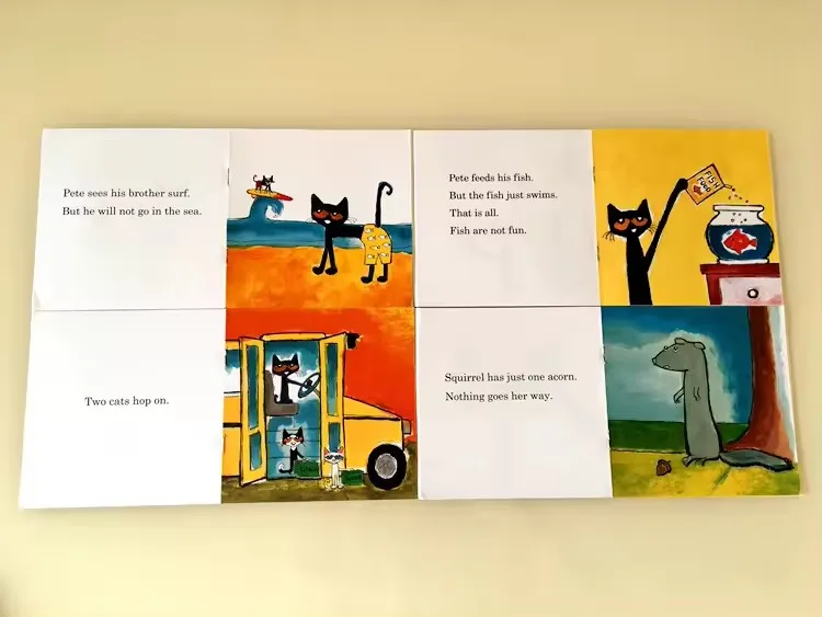 12 libri/set posso leggere Pete The Cat Libri illustrati in inglese Libro di fiabe per bambini Libro di lettura tascabile per la prima educazione