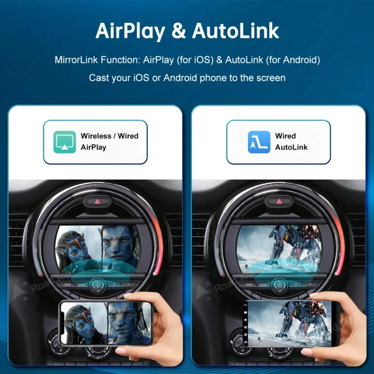 RoadTop Wireless CarPlay Android Auto per Mini R55 R56 R57 R58 R60 R61 F54 F55 F56 Clubman Countryman Cooper John Cooper Funziona