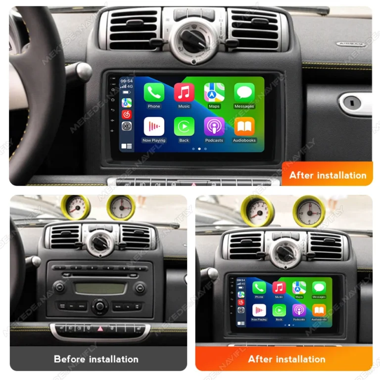 MEKEDE Wireless CarPlay Android Auto Autoradio per Mercedes Benz Smart Fortwo 451 2005 - 2015 Navigazione GPS 2 din Autoradio