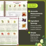 Guida alla Guarigione Naturale, Libro sui Rimedi Erboristici, Ricette per la Salute del Cuore, Supporto per il Livello di Zucchero nel Sangue, Potenziamento della Concentrazione, Manuale con Rilegatura a Spirale
