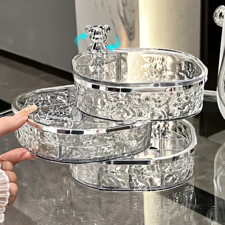Orecchini rotanti, scatola portagioie, nuova forcina squisita di fascia alta, fascia per capelli, collana, orecchini a bottone, scatola per la polvere,