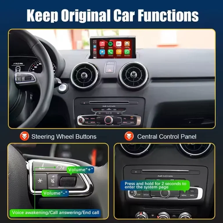 CARABC Wireless CarPlay Android Auto Per Audi A1 Q3 2012-2018 2G/3G MMI HN + RMC Con AirPlay Specchio Link funzione SCATOLA