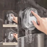 Scatola portaoggetti con ventosa per bagno senza trapano, potente portaoggetti con ventosa, portaoggetti con ventosa ondulata, mensola per doccia