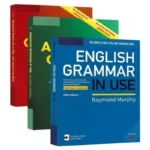3 libri di grammatica inglese elementare, grammatica inglese essenziale avanzata, esercizi di preparazione per test di inglese in uso, il libro è opzionale