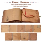 Libro degli Ospiti Vintage da 10 Pollici, Registro di Firme in Carta Kraft Retrò per Matrimoni, Album Fotografico per Anniversari e Baby Shower