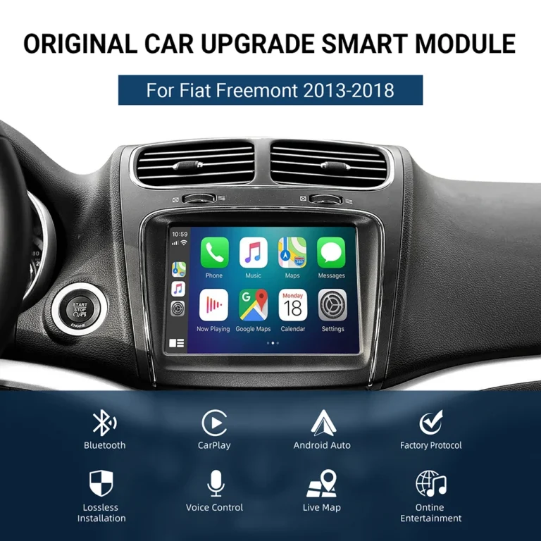 Wireless CarPlay Android Auto Retrofit Kit Decoder Box Per Fiat Freemont 2013 2014 2015 2016 2017 2018