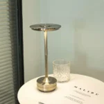 Lampada da tavolo touch in alluminio, lampada da scrivania a LED dimmerabile a 3 temperature di colore, lampada da comodino in metallo ricaricabile senza fili per l'home office