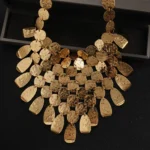 Collana circolare irregolare vintage con catena bohémien esagerata della clavicola Nuovo maglione vintage stile catena Versatile