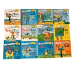 12 libri/set posso leggere Pete The Cat Libri illustrati in inglese Libro di fiabe per bambini Libro di lettura tascabile per la prima educazione