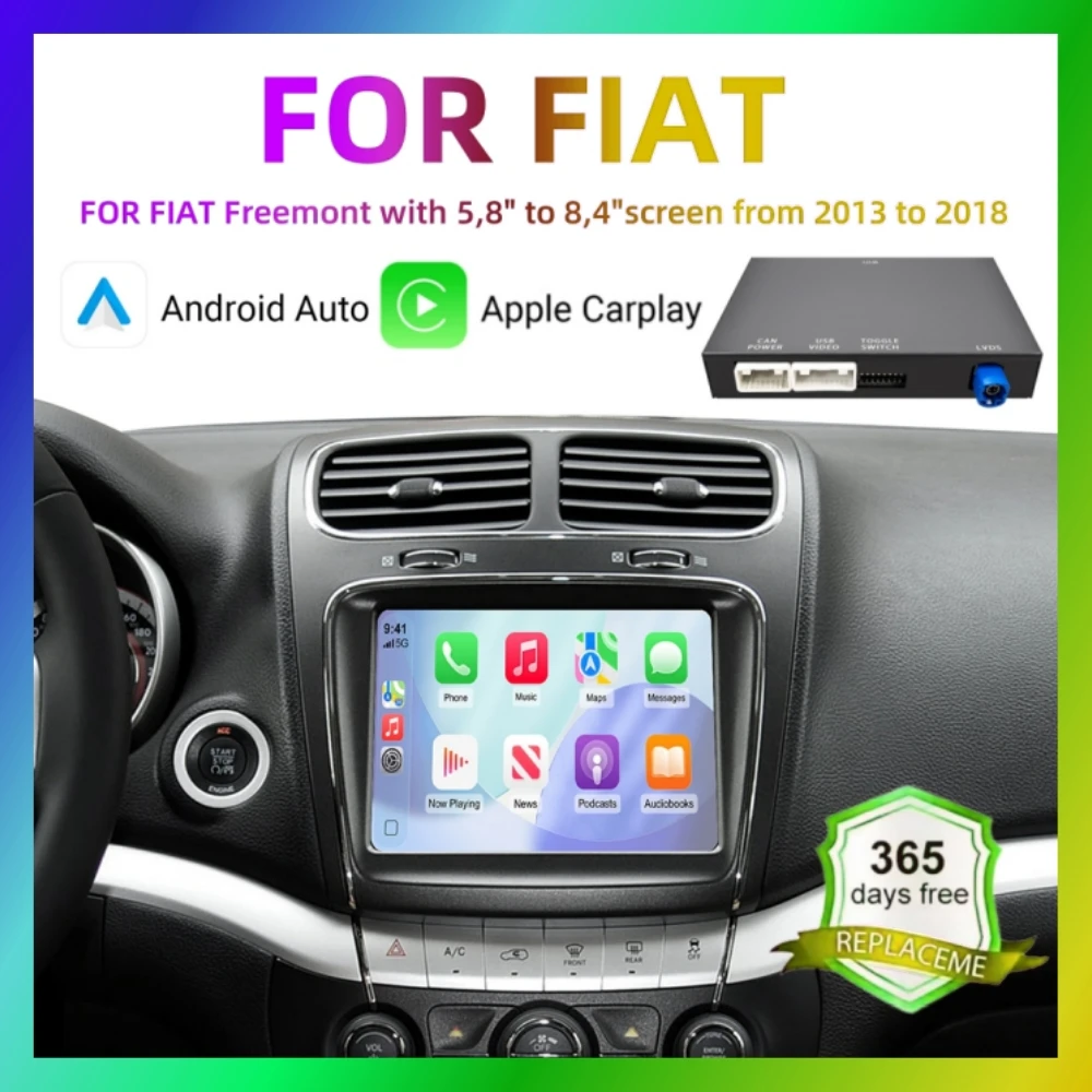 kf-Sb0467957f57d4afc90c3a94c17c1520dq Wireless CarPlay Android Auto Retrofit Kit Decoder Box Per Fiat Freemont 2013 2014 2015 2016 2017 2018 - Image 1