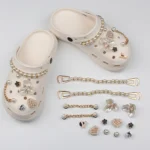 Set di 13 Decorazioni per Scarpe Estive alla Moda, Charm Fai-da-Te con Diamanti, Perle e Gemme per Zoccoli