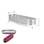 3/6pcs Ovale Muffin Crostata Anelli In Acciaio Inox 304 Porous Crostata Anello Perforato Torta Mousse Stampo Biscotti Taglierina Pasticceria Quiche Stampo - Image 6