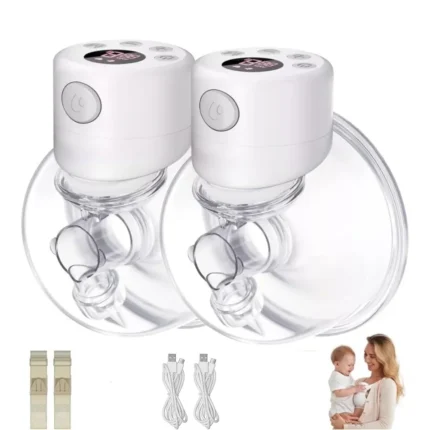 BornBL S12 Tiralatte Elettrico Doppio/Semplice, Estrattore di Latte Mamma Poratable a Mani Libere, Tiralatte Slient per Il Bambino