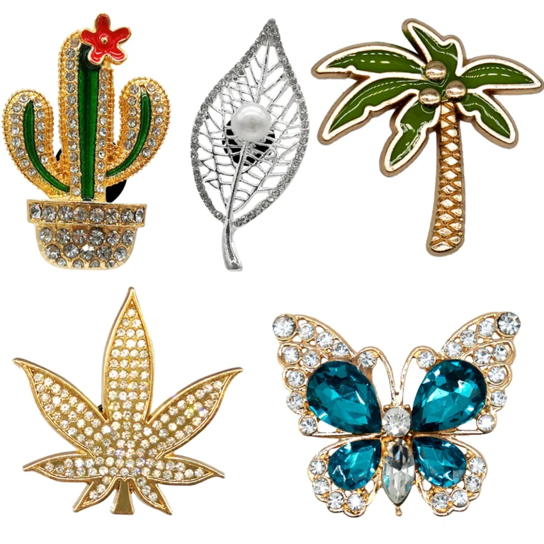 1/5 pezzi di design in metallo per scarpe, profumo, rossetto, decorazioni di lusso per accessori per scarpe, spille a farfalla per le donne