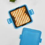 1 pz. Teglia per sandwich in silicone alimentare facile da usare per microonde con cinghie regolabili in silicone, cottura rapida e uniforme per toast croccanti - Image 5