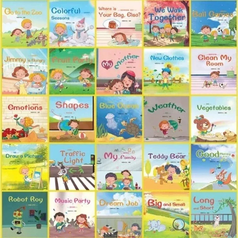 60 libri/set Libro illustrato per l'apprendimento precoce dell'inglese dei bambini Libro di fiabe di lettura classificato Illuminazione Fiaba cognitiva Storia della buonanotte