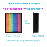 Bowitzki Face Paint 12x10g Kit Professionale di Colori per il Corpo per Adulti, Stencil One Stroke Split Cake Rainbow Makeup - Image 4