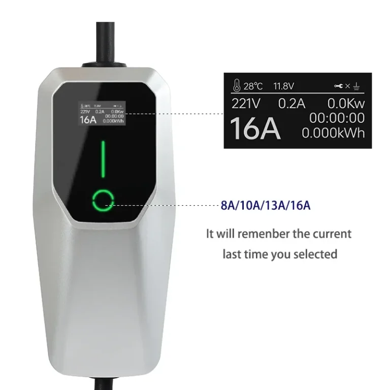 20 Metri 15 Metri-4M Caricabatteria per Auto Elettrica 3.5KW Cavo Lungo 6A-16A Veicolo Wallbox EVSE Impermeabile Tipo 2 Tipo 1 Spina Schuko 1P