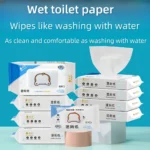 80 pezzi/confezione, carta igienica bagnata, per uomini e donne per pulire le loro parti intime, pulire i glutei, toilette antibatterica bagnata - Image 3