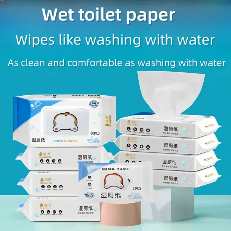 80 pezzi/confezione, carta igienica bagnata, per uomini e donne per pulire le loro parti intime, pulire i glutei, toilette antibatterica bagnata