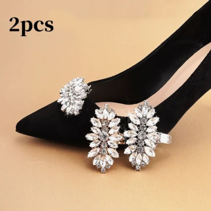 2/1PC cristallo lucido scarpe da donna decorazioni clip tacco alto charms fibbia gioielli spilla ciondolo borsa accessori sposa sposa nuovo