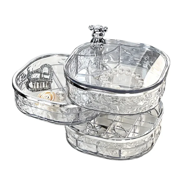 Orecchini rotanti, scatola portagioie, nuova forcina squisita di fascia alta, fascia per capelli, collana, orecchini a bottone, scatola per la polvere,