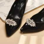 2/1PC cristallo lucido scarpe da donna decorazioni clip tacco alto charms fibbia gioielli spilla ciondolo borsa accessori sposa sposa nuovo