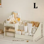 Organizer per trucchi con cassetti, portaoggetti per cosmetici per cassettiera e piano di lavoro del bagno, porta bellezza per pennello per rossetto