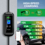 ISIGMA Caricatore portatile EV Type2 IEC62196-2 16A 11kw Tuya APP EVSE Ricarica Wallbox Totale 7M Type2 Spina Wallbox Auto elettriche - Image 4