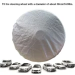 Auto Car Steering Wheel Sunshade Side Window Shade Silver Coated Cloth Steering Wheel Cover Sunscreen Insulation Side Sun Shade - Image 3