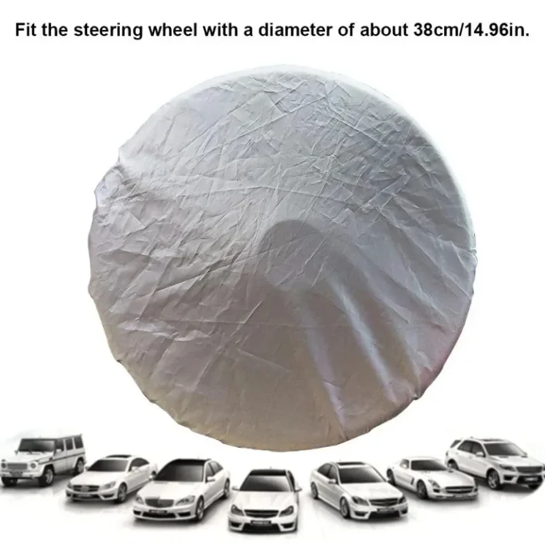 Auto Car Steering Wheel Sunshade Side Window Shade Silver Coated Cloth Steering Wheel Cover Sunscreen Insulation Side Sun Shade