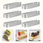 3/6pcs Ovale Muffin Crostata Anelli In Acciaio Inox 304 Porous Crostata Anello Perforato Torta Mousse Stampo Biscotti Taglierina Pasticceria Quiche Stampo