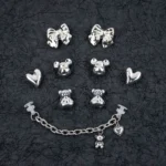 Set di 9 Charm Estivi per Scarpe, Decorazioni Fai-da-Te in Acrilico a Forma di Farfalla e Orso per Zoccoli