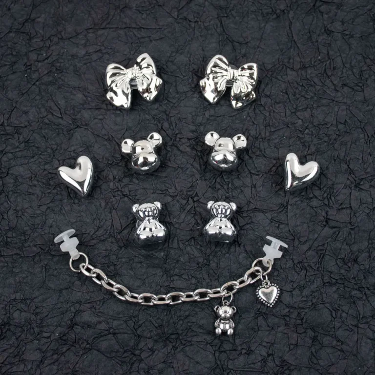 Set di 9 Charm Estivi per Scarpe, Decorazioni Fai-da-Te in Acrilico a Forma di Farfalla e Orso per Zoccoli