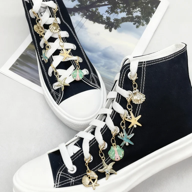 5 pezzi strass stella marina pendenti per scarpe decorazioni lacci per scarpe ciondoli lacci per scarpe fai da te fibbie divertenti clip per scarpe conchiglia accessori