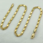 Collana a catena cubana lunga 50-70 cm placcata in oro nuovo stile N45