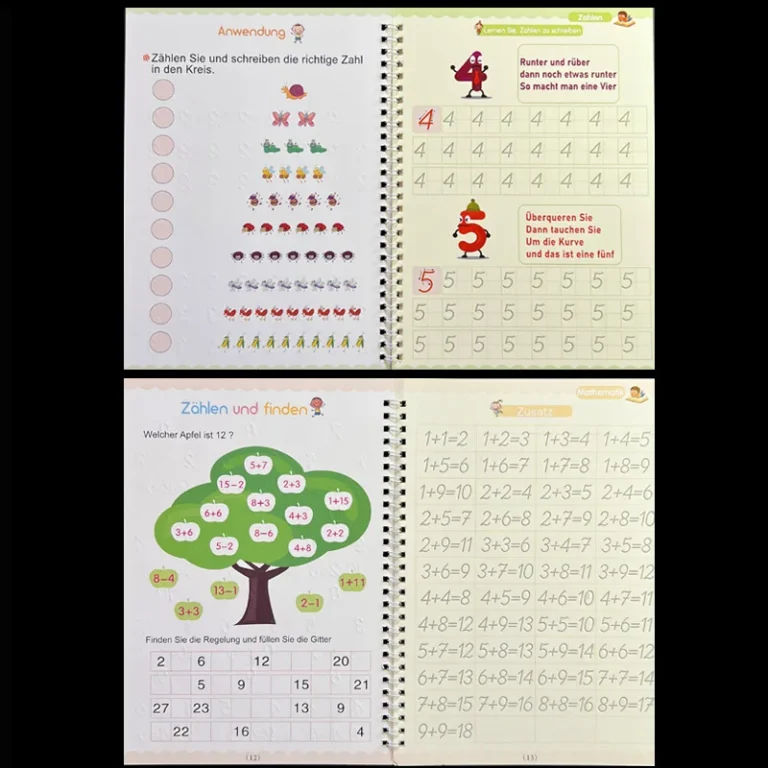 Grande Formato 18.5*26 cm Tedesco Magia Pratica Quaderno Penna Prescolare Bambini Calligrafia Bambini Riutilizzabile Deutsch Libro di Scrittura