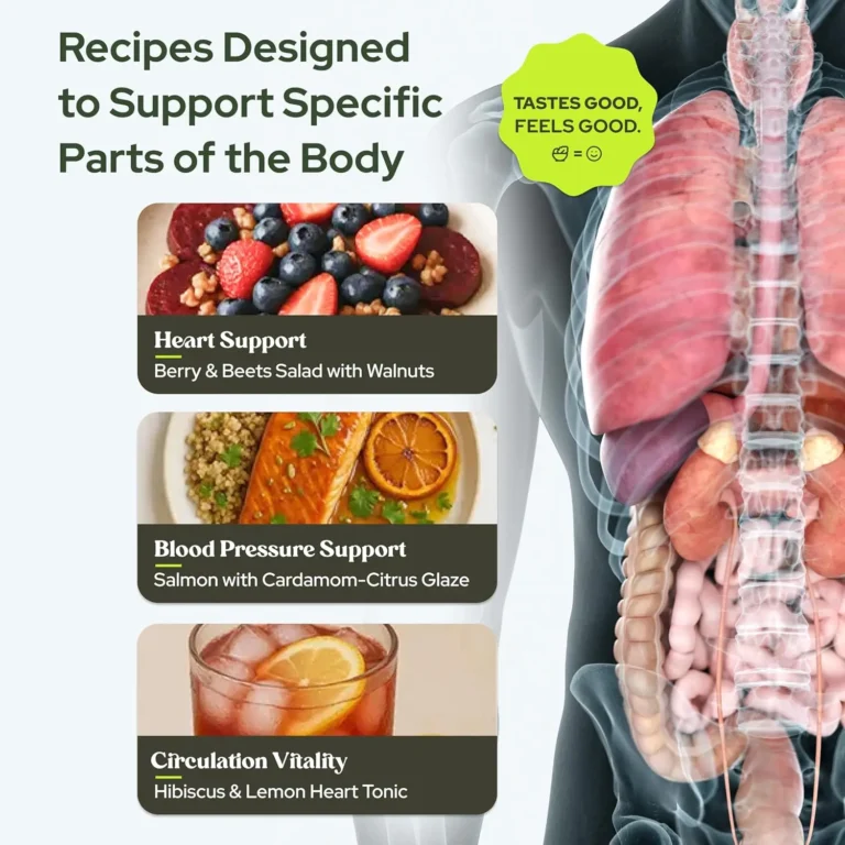 Guida alla Guarigione Naturale, Libro sui Rimedi Erboristici, Ricette per la Salute del Cuore, Supporto per il Livello di Zucchero nel Sangue, Potenziamento della Concentrazione, Manuale con Rilegatura a Spirale