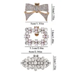 2/1PC cristallo lucido scarpe da donna decorazioni clip tacco alto charms fibbia gioielli spilla ciondolo borsa accessori sposa sposa nuovo